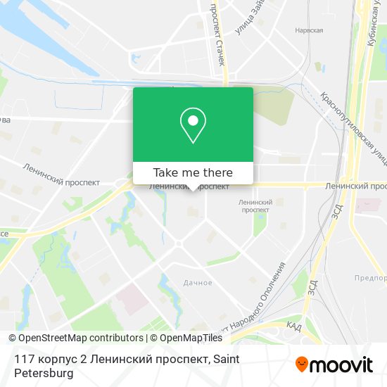 117 корпус 2 Ленинский проспект map