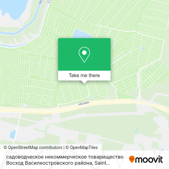 садоводческое некоммерческое товарищество Восход Василеостровского района map