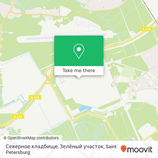 Северное кладбище, Зелёный участок map