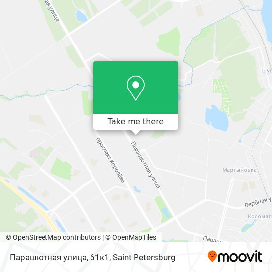 Парашютная улица, 61к1 map