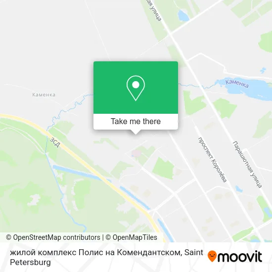 жилой комплекс Полис на Комендантском map