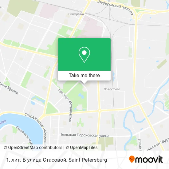 1, лит. Б улица Стасовой map