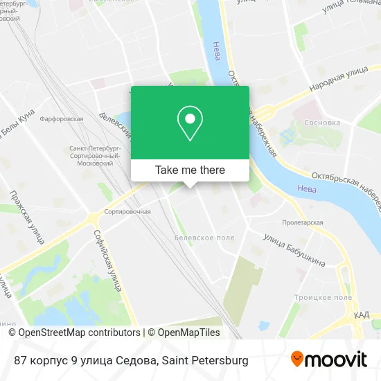 87 корпус 9 улица Седова map