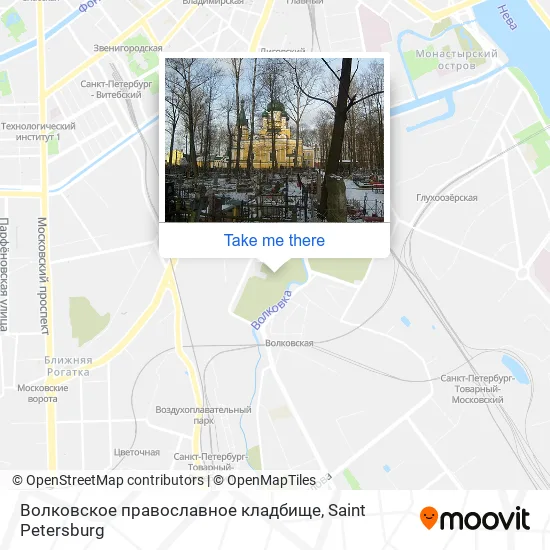 Волковское православное кладбище map