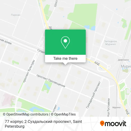 77 корпус 2 Суздальский проспект map
