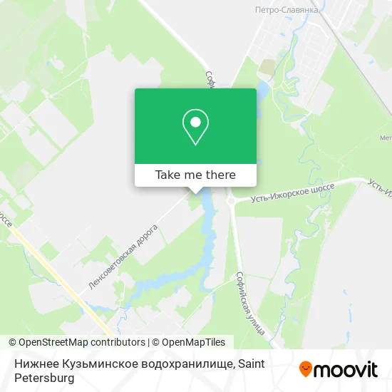 Нижнее Кузьминское водохранилище map
