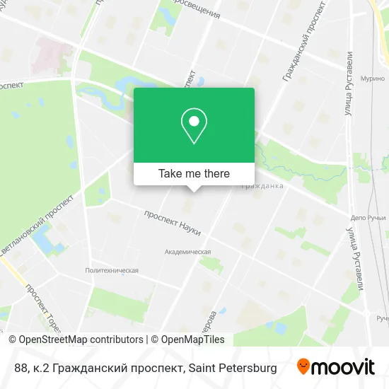 88, к.2 Гражданский проспект map