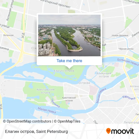 Елагин остров map