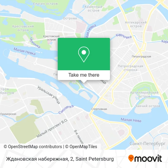 Ждановская набережная, 2 map