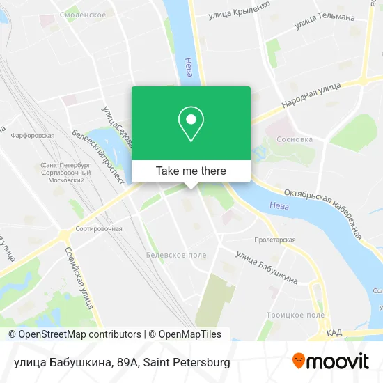 улица Бабушкина, 89А map