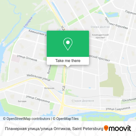 Планерная улица/улица Оптиков map