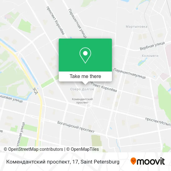 Комендантский проспект, 17 map