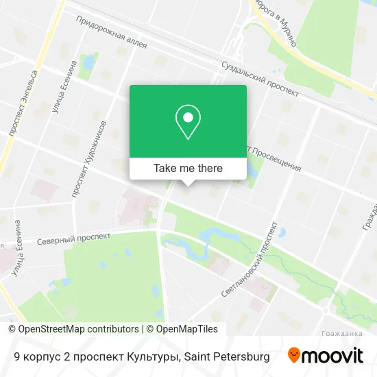 9 корпус 2 проспект Культуры map