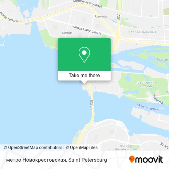 метро Новокрестовская map