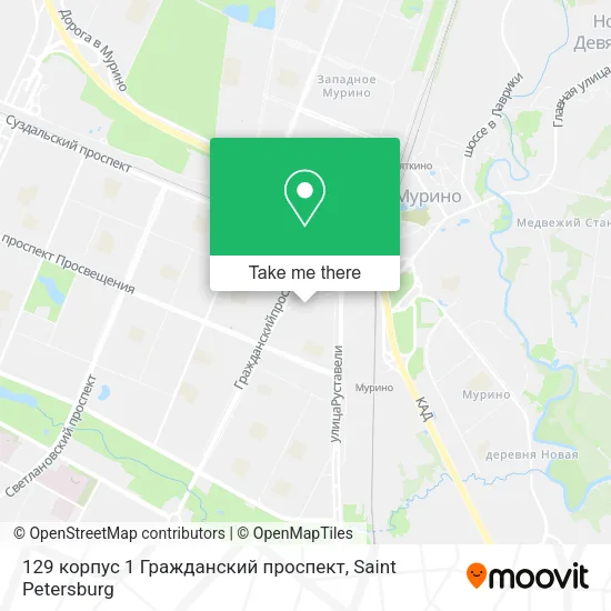 129 корпус 1 Гражданский проспект map