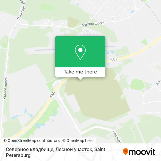Северное кладбище, Лесной участок map