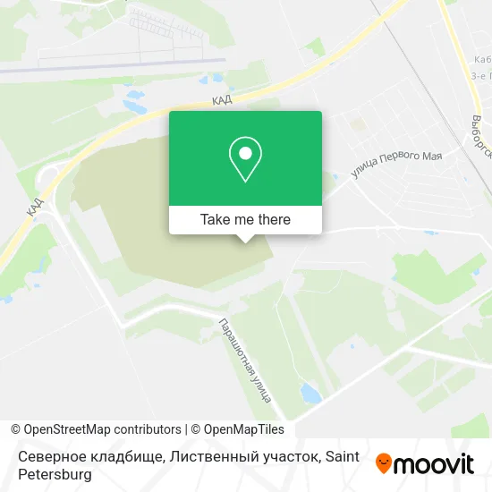 Северное кладбище, Лиственный участок map