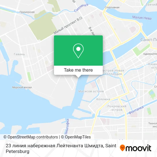 23 линия набережная Лейтенанта Шмидта map