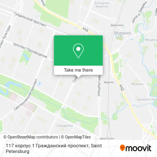 117 корпус 1 Гражданский проспект map