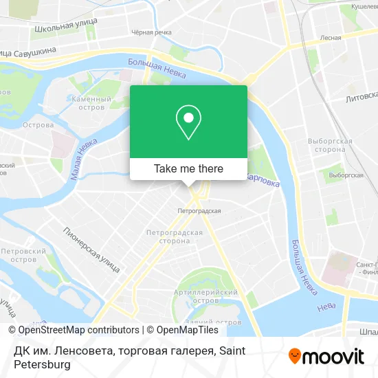 ДК им. Ленсовета, торговая галерея map