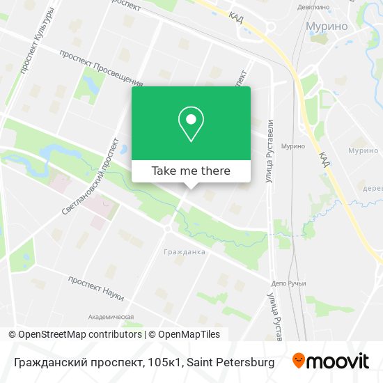 Гражданский проспект, 105к1 map
