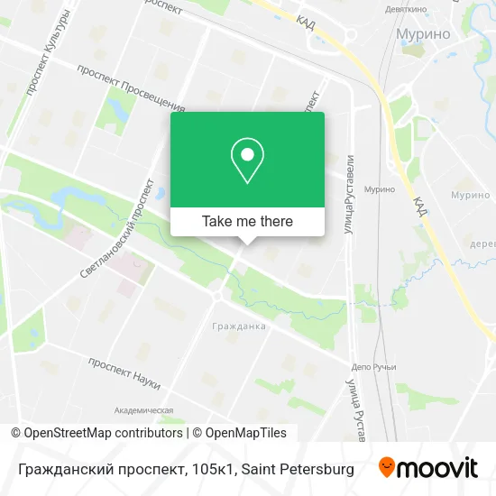 Гражданский проспект, 105к1 map