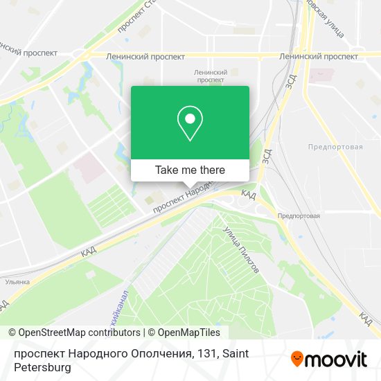 проспект Народного Ополчения, 131 map