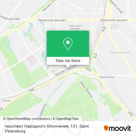 проспект Народного Ополчения, 131 map