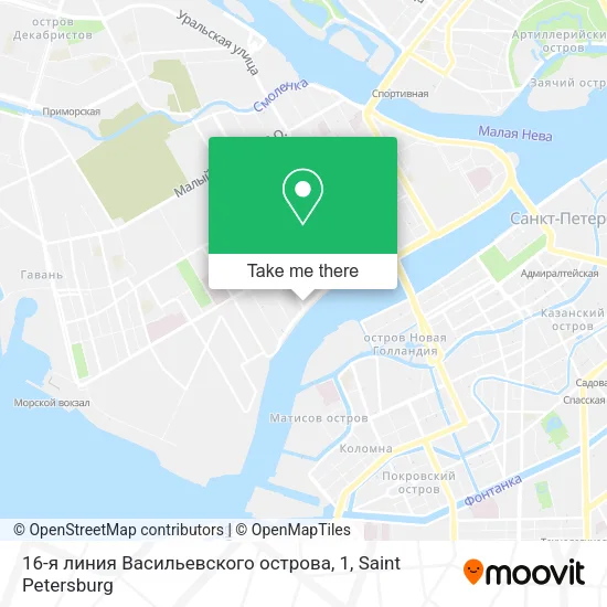 16-я линия Васильевского острова, 1 map