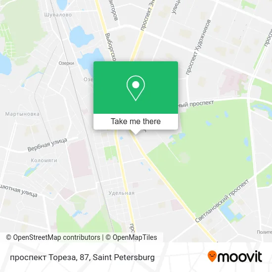 проспект Тореза, 87 map