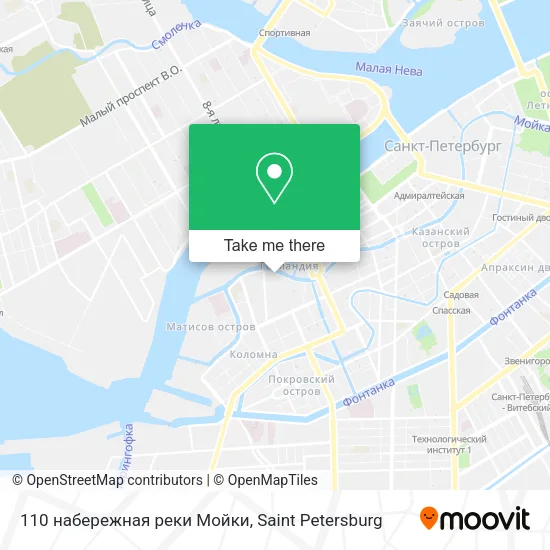 110 набережная реки Мойки map