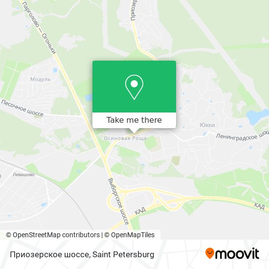Приозерское шоссе map