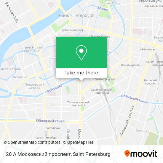 20 А Московский проспект map