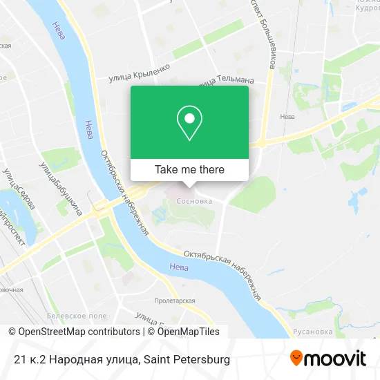 21 к.2 Народная улица map