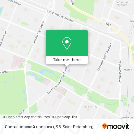 Светлановский проспект, 95 map