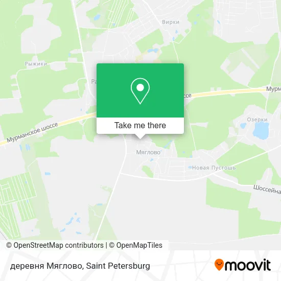 деревня Мяглово map