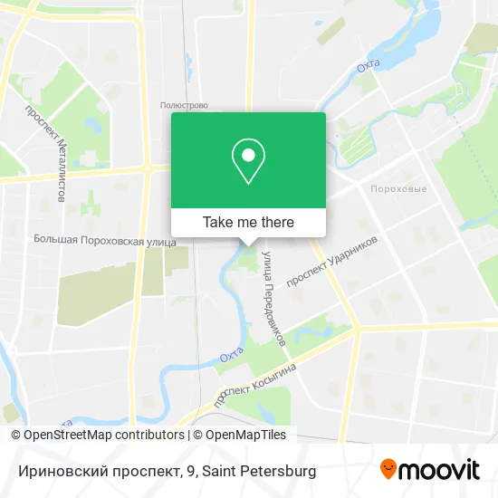 Ириновский проспект, 9 map