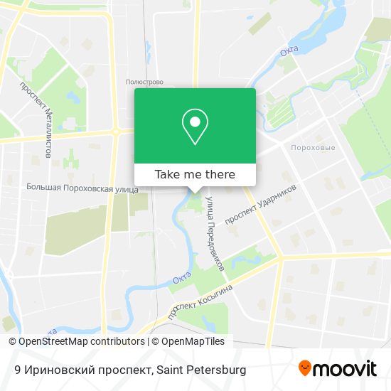 9 Ириновский проспект map