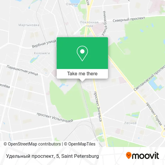 Удельный проспект, 5 map