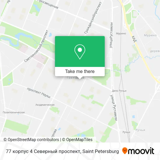 77 корпус 4 Северный проспект map