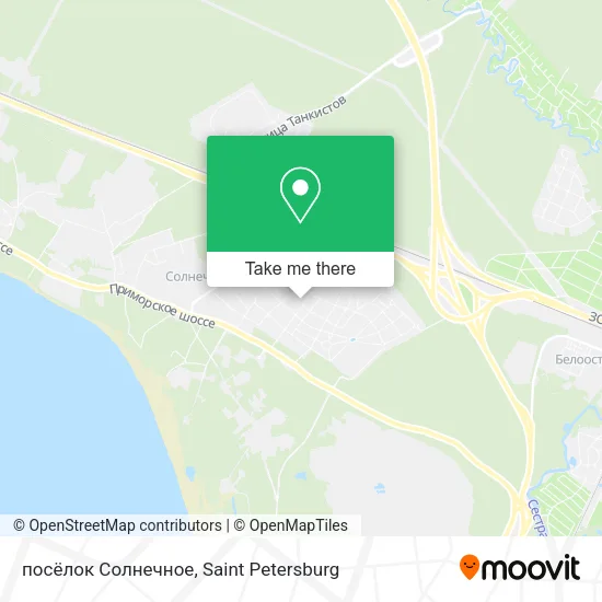 посёлок Солнечное map