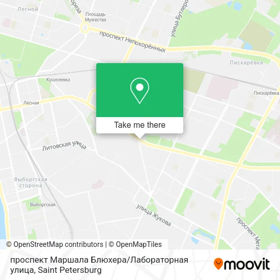 проспект Маршала Блюхера / Лабораторная улица map
