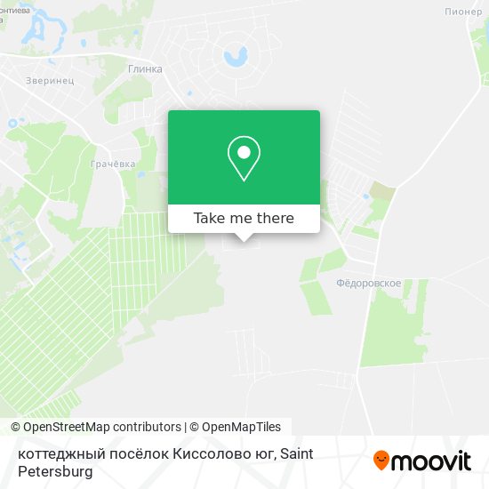 коттеджный посёлок Киссолово юг map