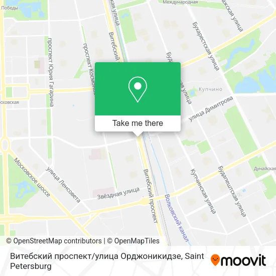 Витебский проспект / улица Орджоникидзе map