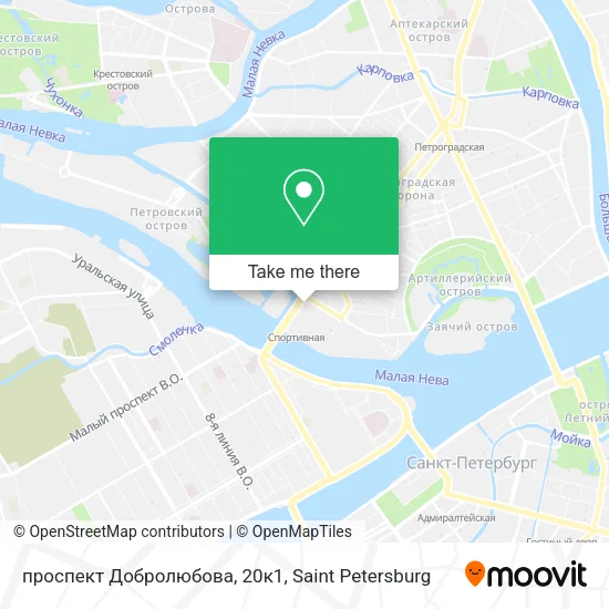 проспект Добролюбова, 20к1 map