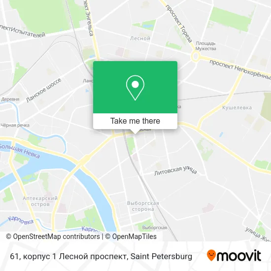 61, корпус 1 Лесной проспект map