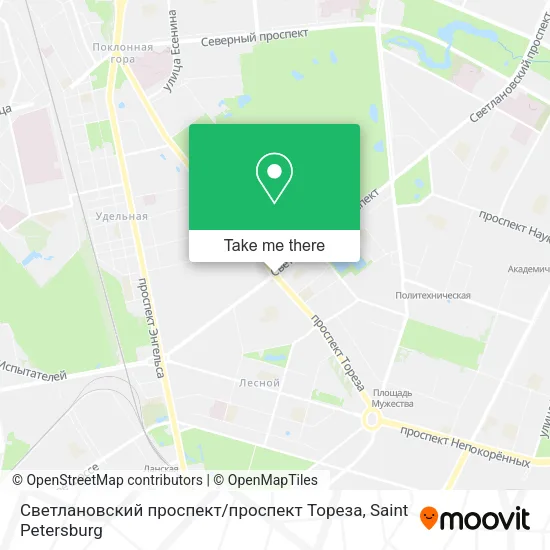 Светлановский проспект / проспект Тореза map