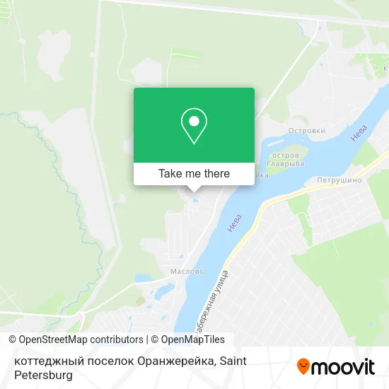 коттеджный поселок Оранжерейка map