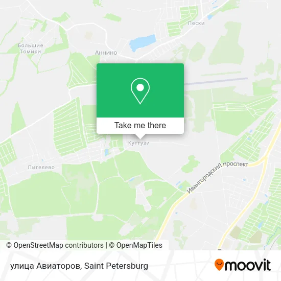 улица Авиаторов map