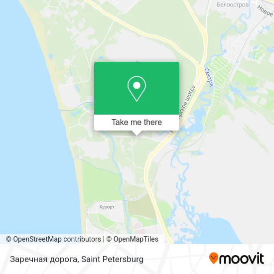 Заречная дорога map